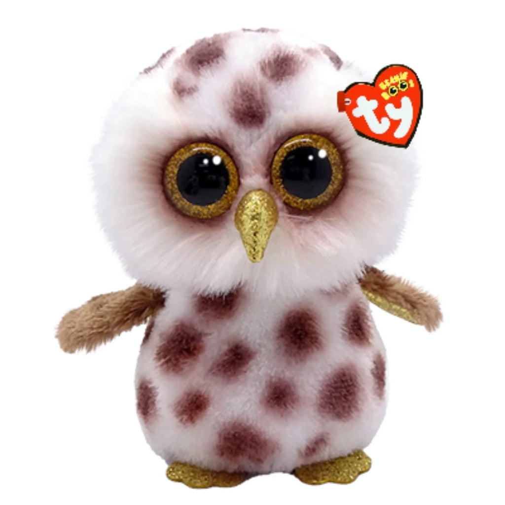 TY BEANIE BOOS REGULAR WHOOLIE SPOTTED OWL