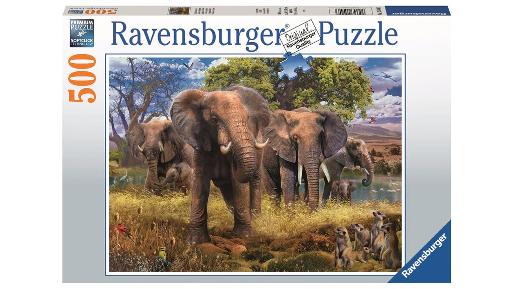 RAVENSBURGER ELEPHANT FAMILY 500PC