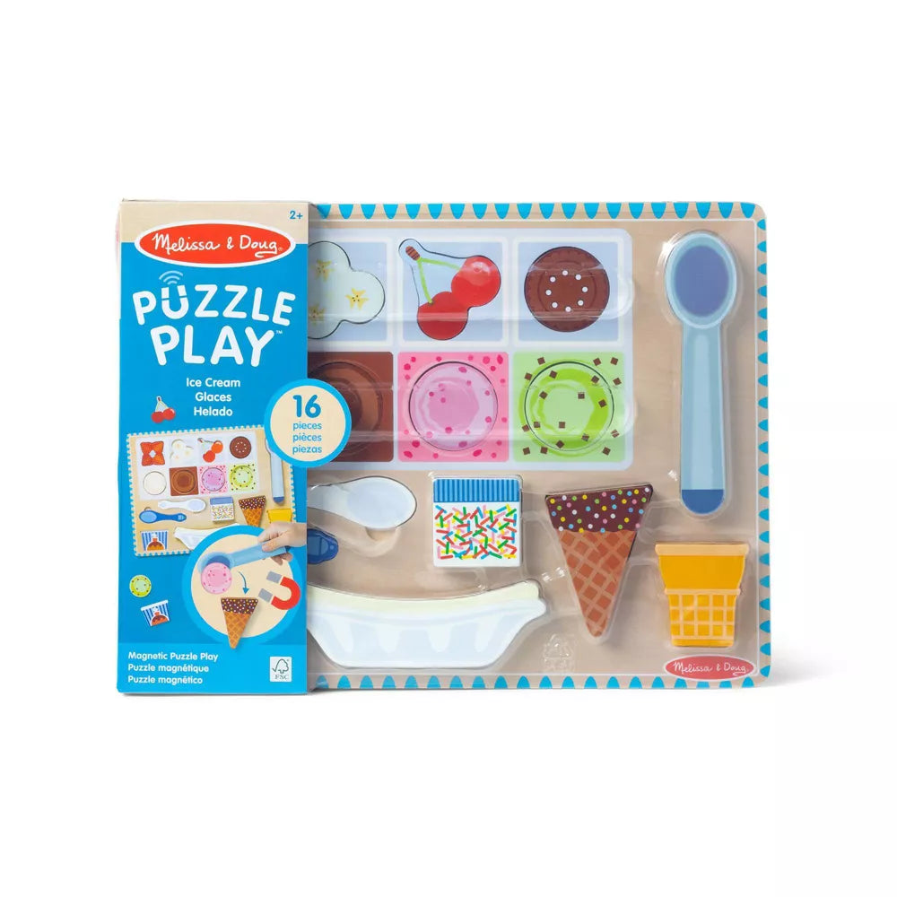 M&D - Wooden Ice Cream Magnetic Puzzle Play