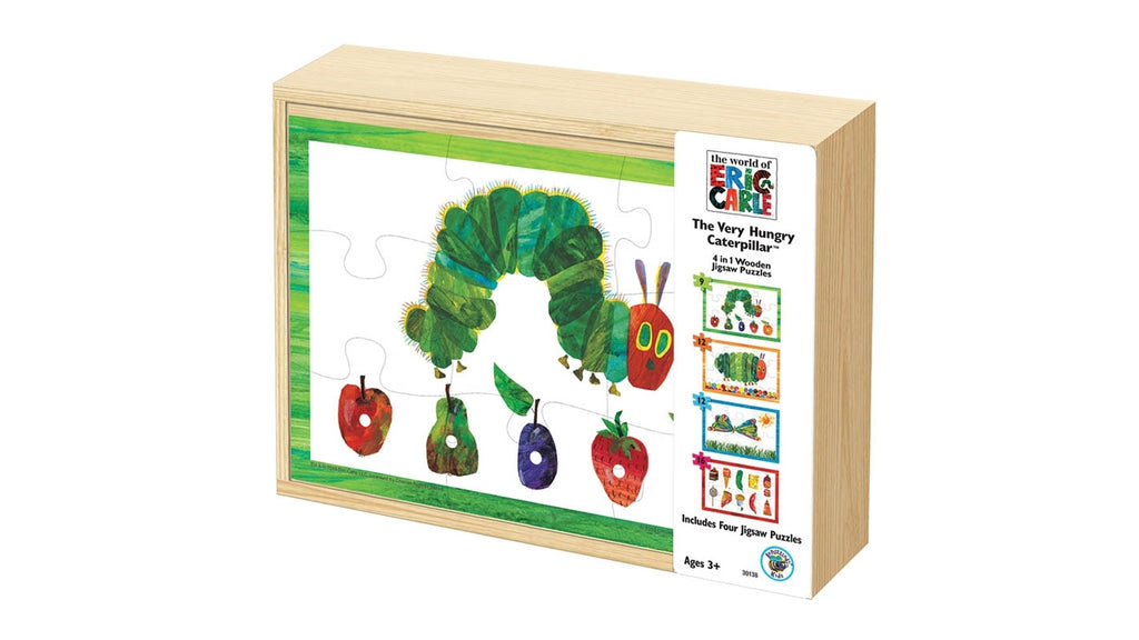 The very hungry caterpillar 4 in 1 wooden jigsaw puzzles