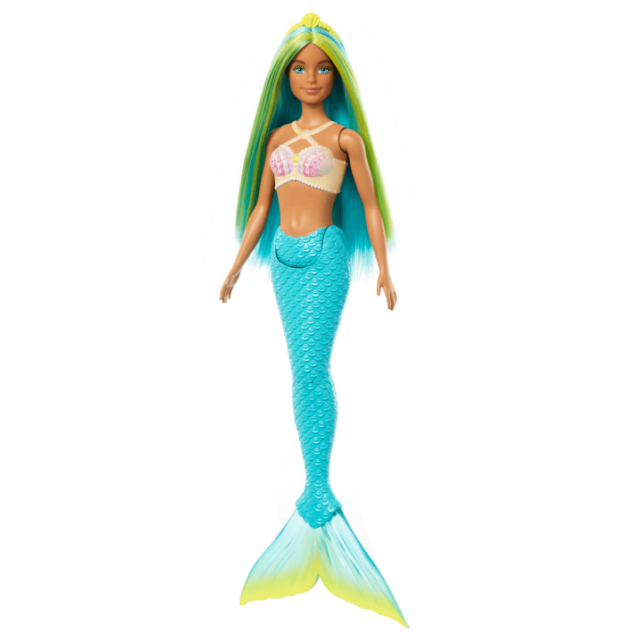 HRR02 BARBIE Mermaid Colourful Hair and Blue Tail Doll