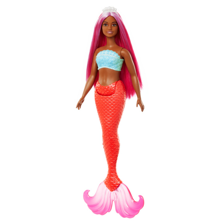 HRR02 Barbie Mermaid Colourful Hair and Pink Tail Doll