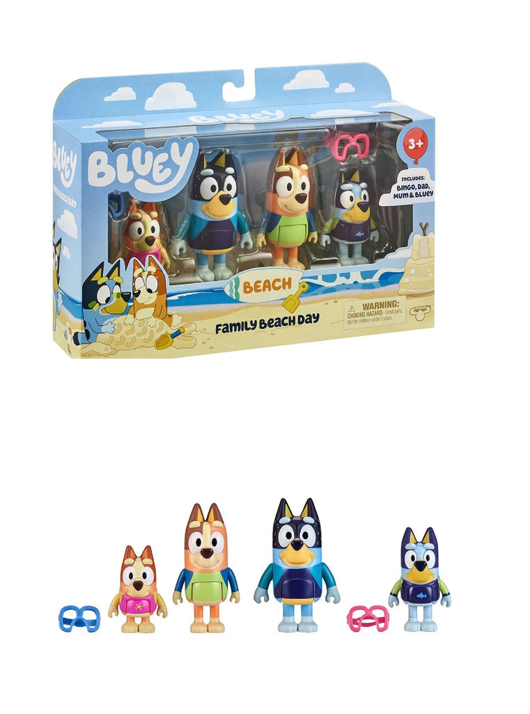 BLUEY S9 FAMILY BEACH DAY FIGURE 4PACK