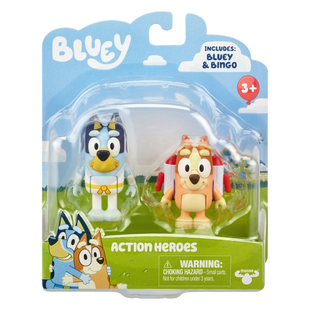 BLUEY S9 FIGURES 2 PACK - ACTION HERO