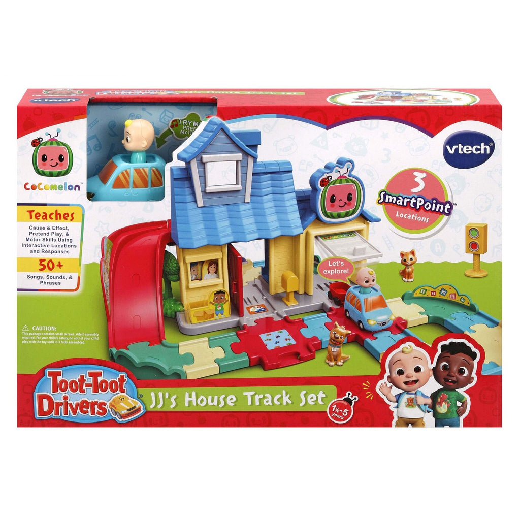VTECH COCOMELON TOOT TOOT DRIVERS JJ'S HOUSE TRACK SET