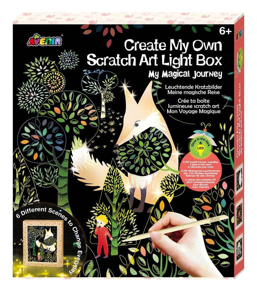 AVENIR - CREATE MY OWN SCRATCH ART LIGHT BOX - MY MAGICAL JOURNEY