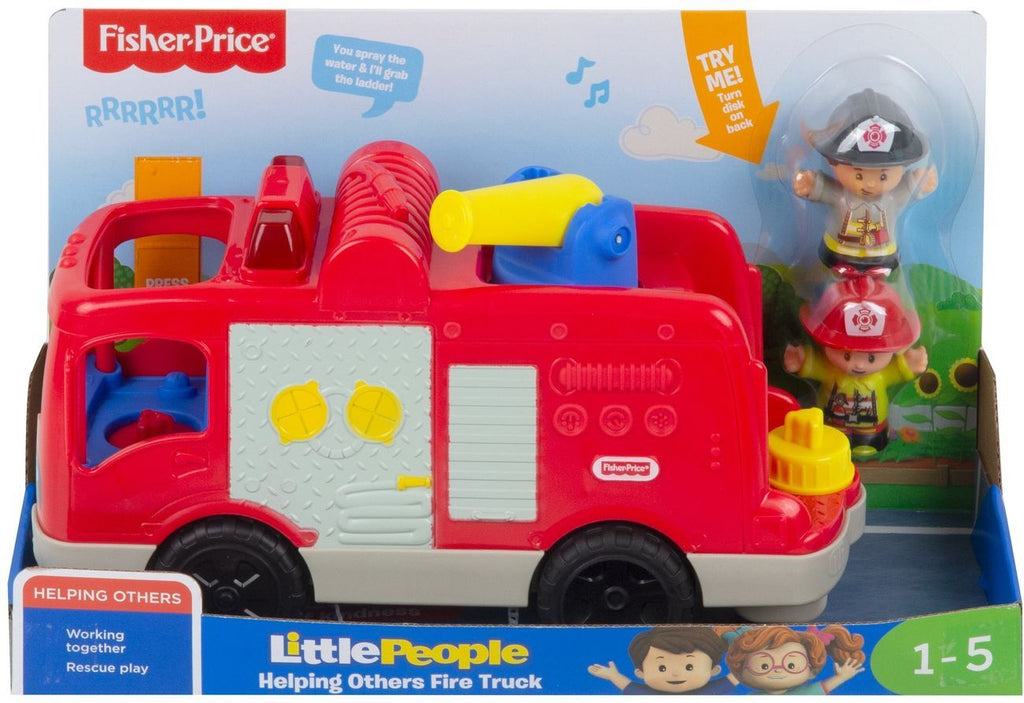 FDG44 FISHER PRICE LITTLE PEOPLE LARGE FIRE TRUCK