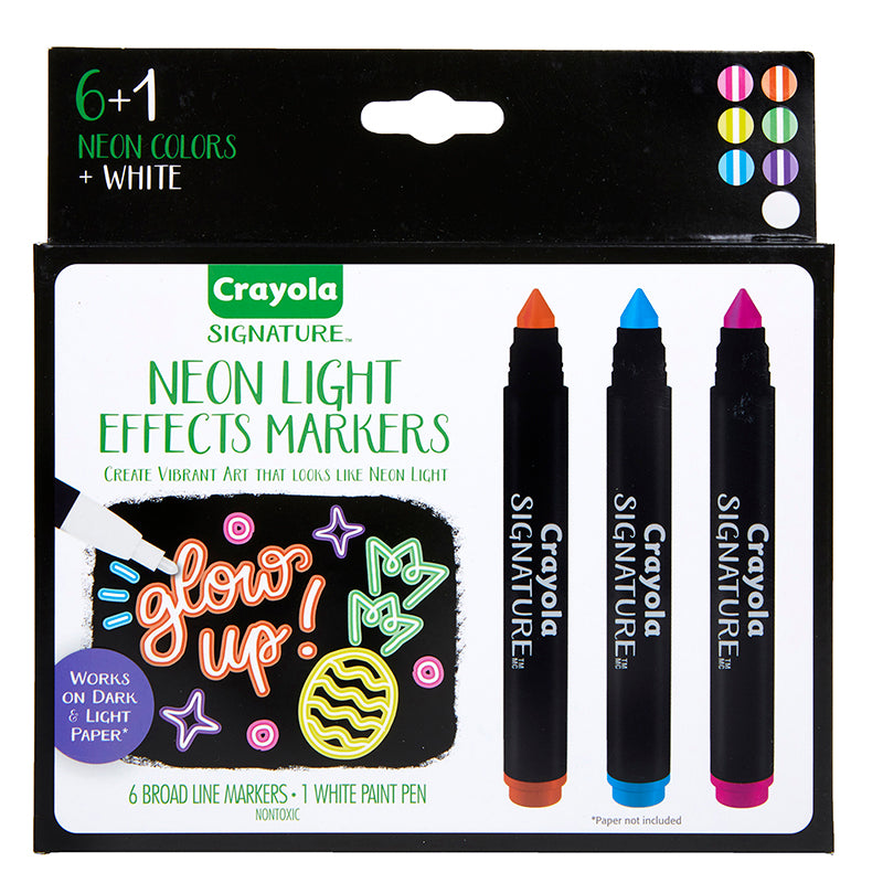 CRAYOLA SIGNATURE NEON LIGHT EFFECTS MARKERS