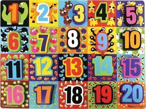 M&D JUMBO NUMBERS CHUNKY PUZZLE 20 PCE