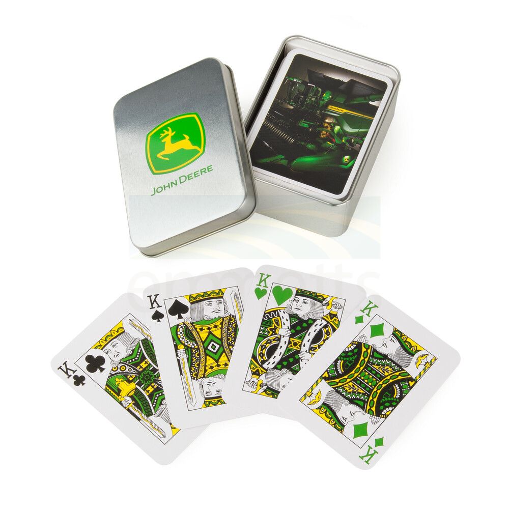 John Deere Playing Poker Paper Cards Deck in Collectors Tin 6y+