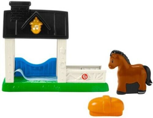 HCC63 FISHER PRICE LITTLE PEOPLE MINI HORSE STABLE PLAYSET