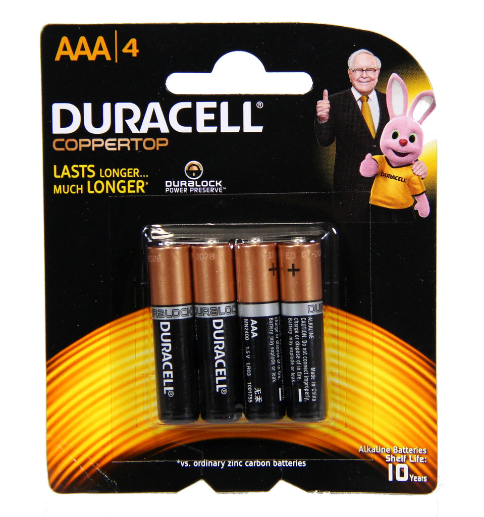DURACELL COPPERTOP AAA 4 PACK