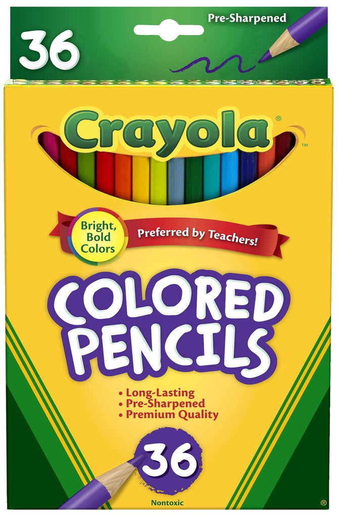 CRAYOLA 36CT FULL SIZE COLORED PENCILS