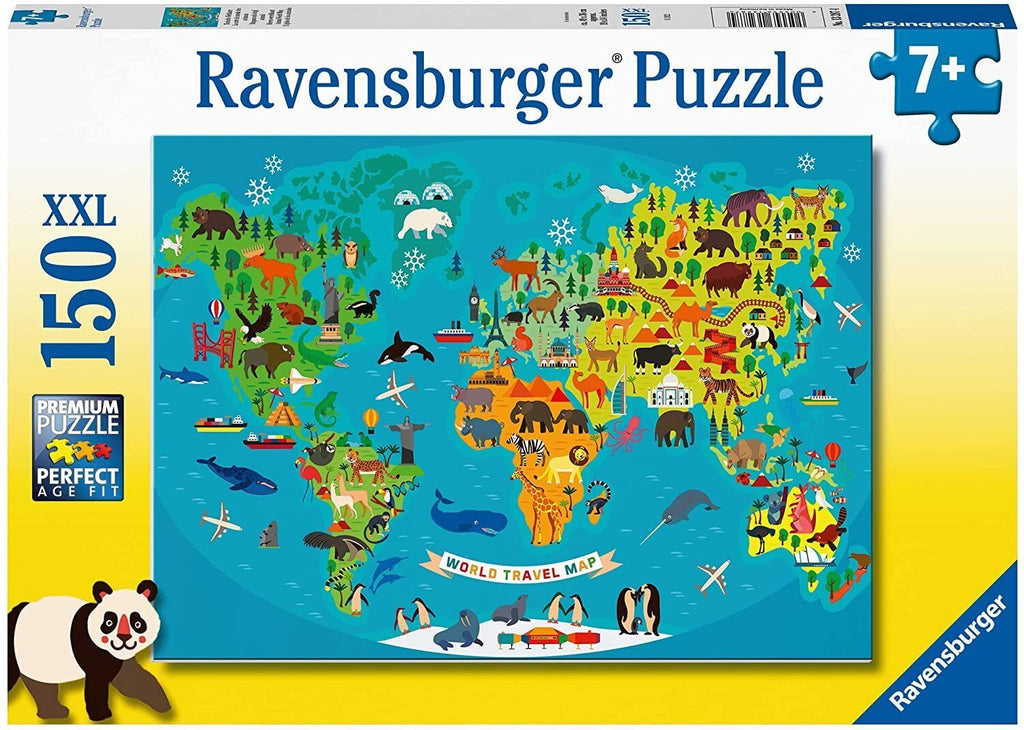 RAVENSBURGER ANIMAL WORLD MAP 150PC