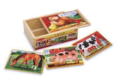 MELISSA & DOUG FARM JIGSAW PUZZ IN A BOX