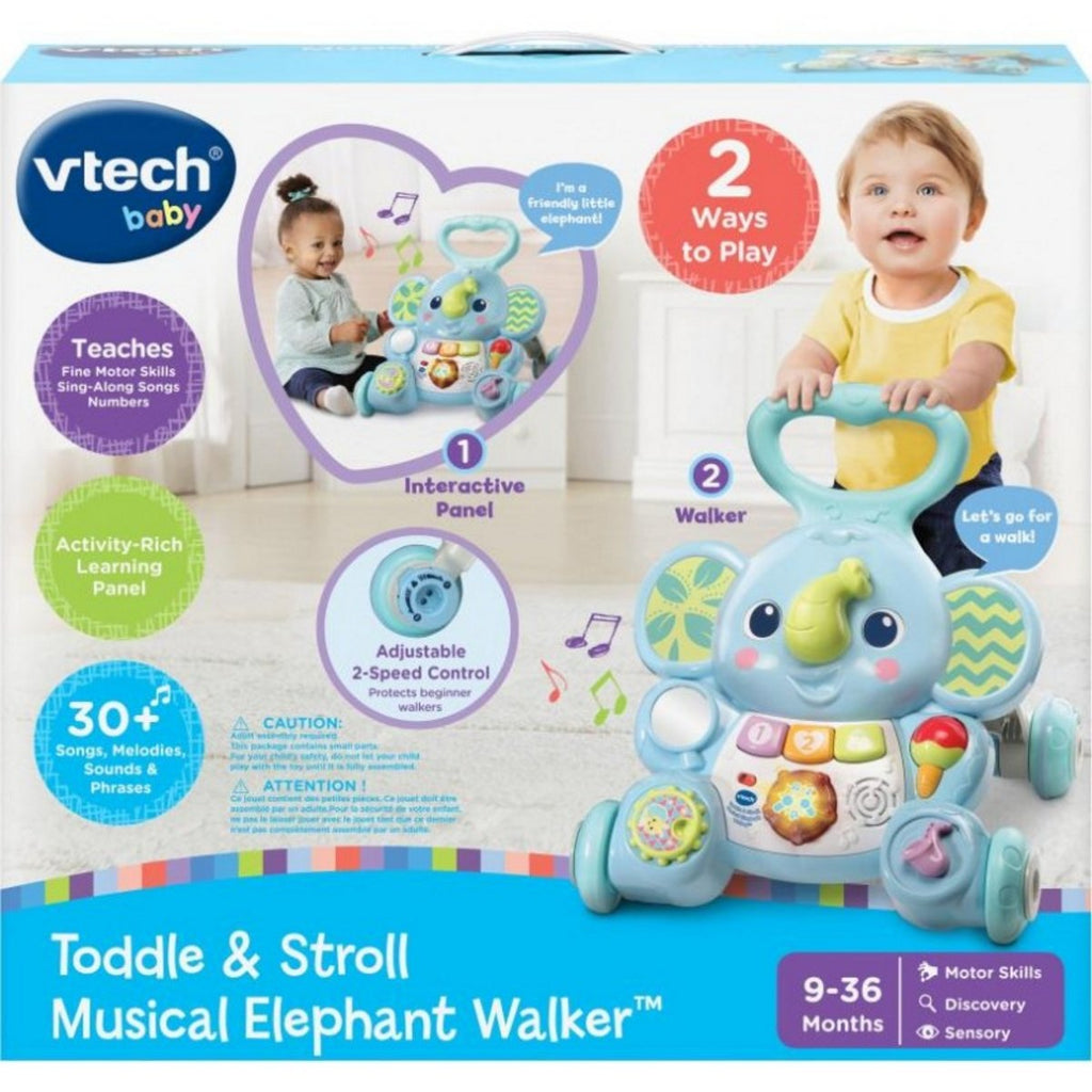 VTECH TODDLE MUSICAL ELEPHANT WALKER